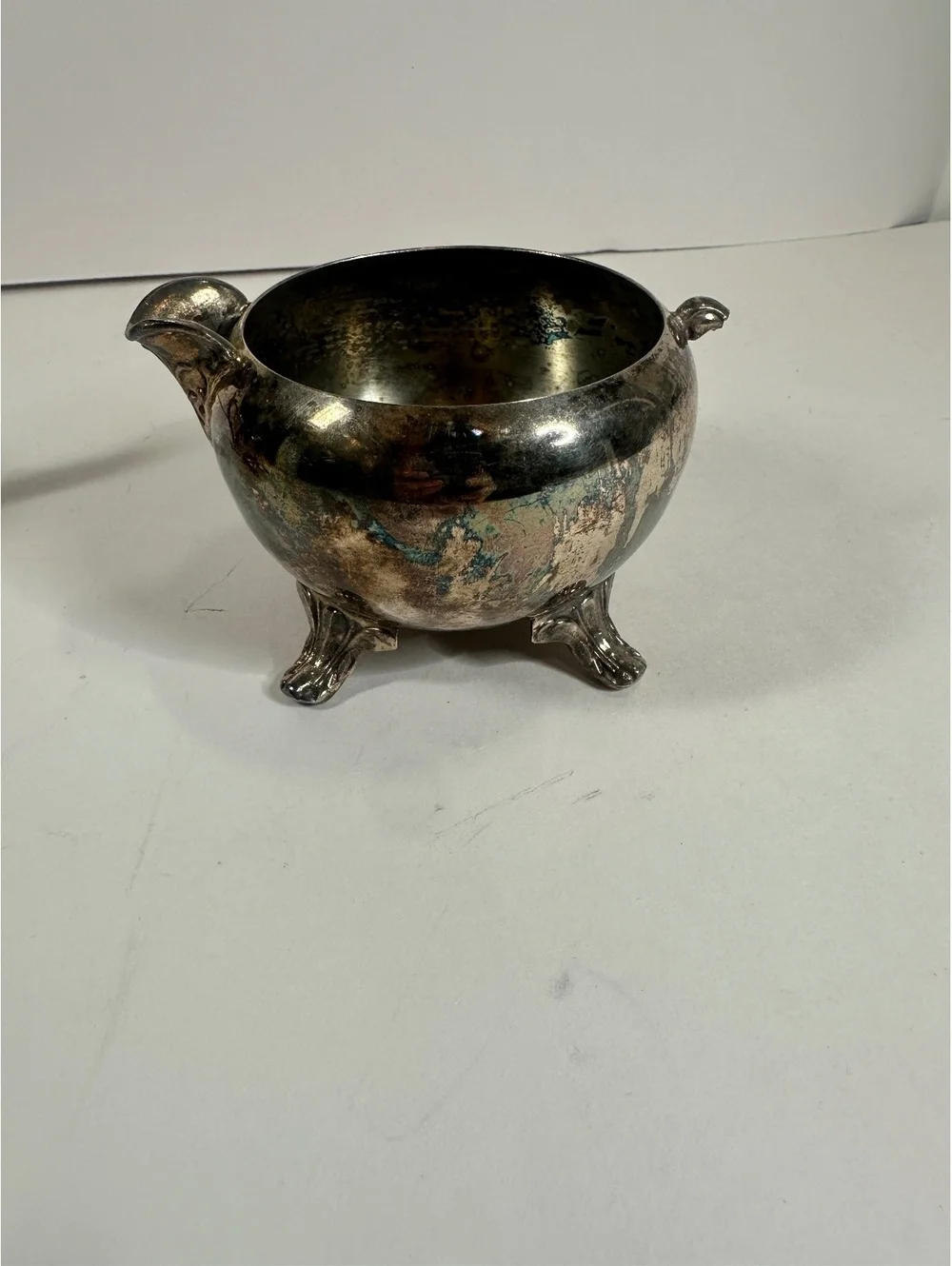 Vtg International Silver Co 4 Piece Tea Set Creamer Sugar Tray Victorian Decor